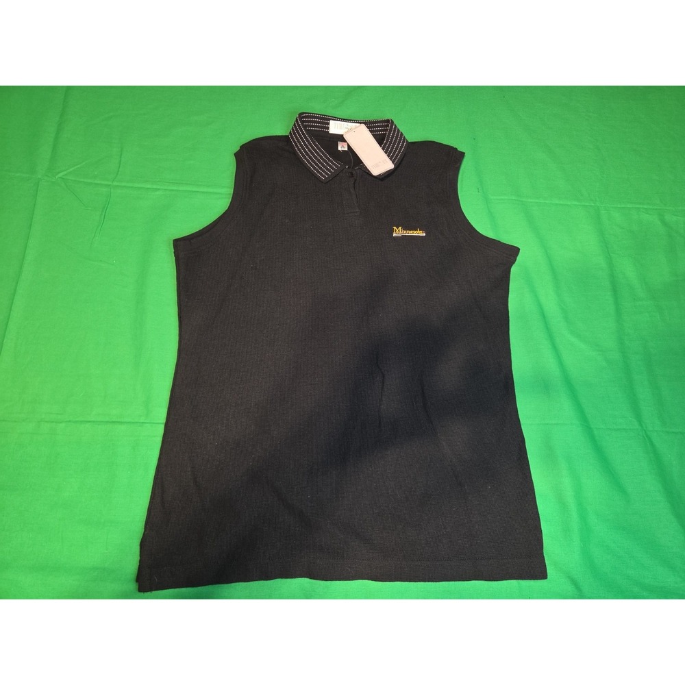 Vintage Mn Gophers Womens Sleeveless Polo Shirt Time Oit For Her Size XL 18-20
